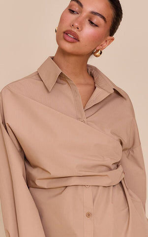 Blush Flow Drape Shirt