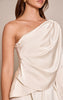 Cream Satin One Shoulder Top
