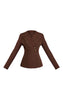Woven Cinched Waist Blazer