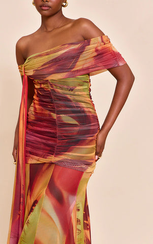Mocha Mirage Bardot Maxi