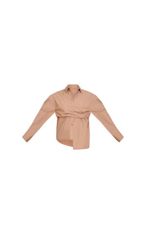 Blush Flow Drape Shirt