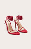 Soft Scarlet Suede Sandals Heeled Sandals
