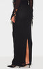 Ruched Chiffon Maxi Skirt