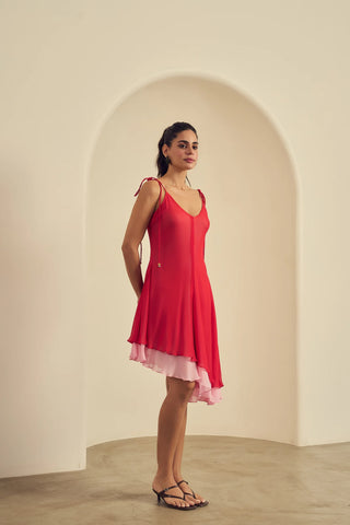Cherry Asymmetrical Dress