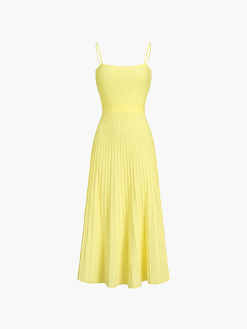 Tube-top High Waist Sling Pleated Dress