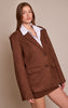 Suede Oversized Dad Blazer