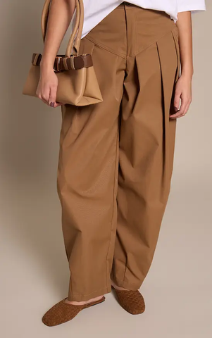 Brown Braided Mule Ballet Flats
