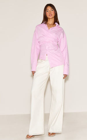 Blush Flow Drape Shirt