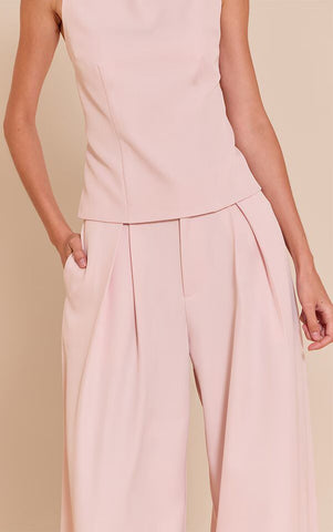 Ivory Structure Wide-Leg Pants