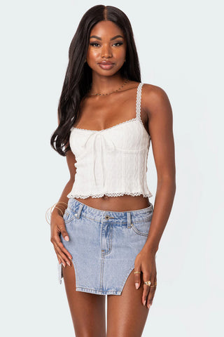 Knitted Lace Tank Top