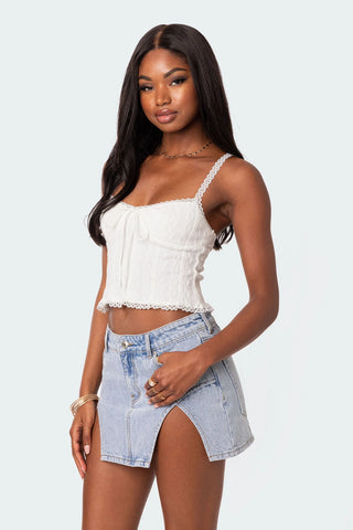 Knitted Lace Tank Top