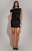 Sequin Asymmetric Bodycon Mini Dress