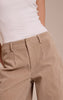 Faux Suede Straight Leg Trousers