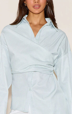 Blush Flow Drape Shirt