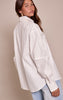 Navy Cotton Multi Button Cinched Shirt
