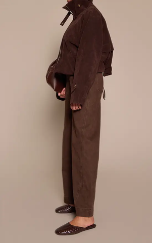 Brown Braided Mule Ballet Flats