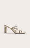 Golden Glint Heeled Mules