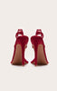 Soft Scarlet Suede Sandals Heeled Sandals