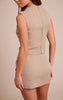 Taupe Woven Twist Top