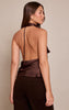 Satin Longline Cowl Neck Top