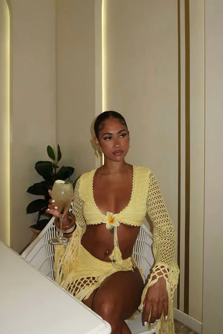 Don't Be Jealous Crochet Skirt Set