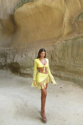 Don't Be Jealous Crochet Skirt Set