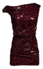 Sequin Asymmetric Bodycon Mini Dress