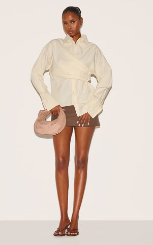 Blush Flow Drape Shirt
