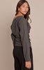 Brushed Woven Ruched Top