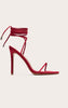 Soft Scarlet Suede Sandals Heeled Sandals