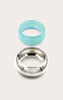 Silver and Turquoise Resin Chunky Cuffs