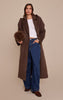 Indigo Pleat Side Wide Leg Jeans