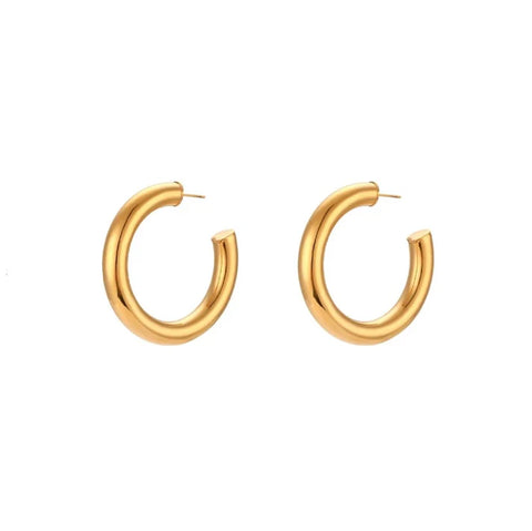 Fily Hoops- Waterproof, 18k Gold Plated