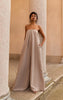 Stone Pleat Detail Bandeau Wide Leg Jumpsuit