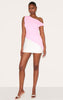 Candy Pink Burnout Mesh Asymmetric Long Top