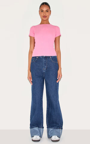 Rosy Core Rib Tee