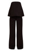 Structured Woven Peplum Straight Leg Jumpsuit
