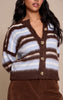 Petite Stripe Brushed Knit Cardigan
