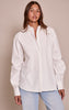 Navy Cotton Multi Button Cinched Shirt