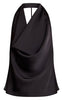 Satin Longline Cowl Neck Top