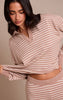 Petite Striped Collar Knitted Jumper