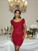 Rouge Drape Mini Dress