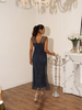Sapphire Veil Midi Dress
