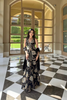 Black embroidered Gharara Set