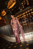 Rosé radiance cutwork saree