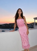 Blush Feather Embellished Co-Ord Set
