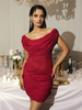 Rouge Drape Mini Dress