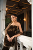 Mocha brown Gharara set with embellished duppata