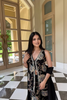 Black embroidered Gharara Set