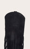 Faux Suede Fringed Knee High Boots